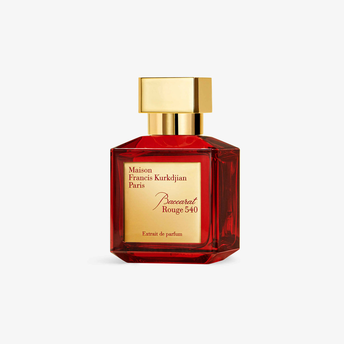 Maison Francis Kurkdjian Baccarat Rouge 540 Extrait de Parfum bottle on white background