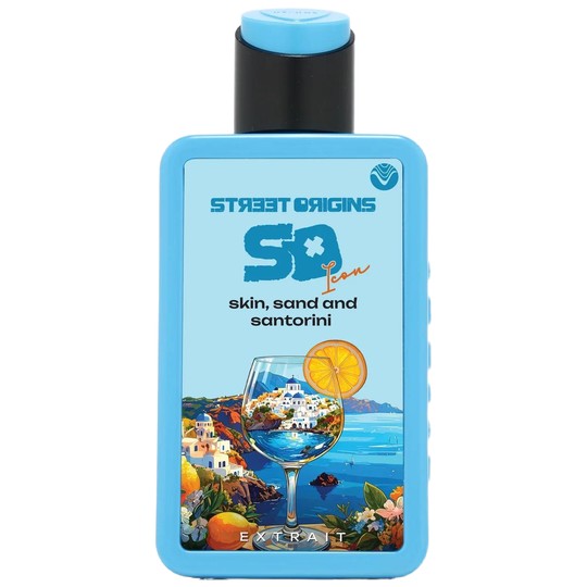 Street Origins Skin Sand and Santorini 75ml bottle on white background