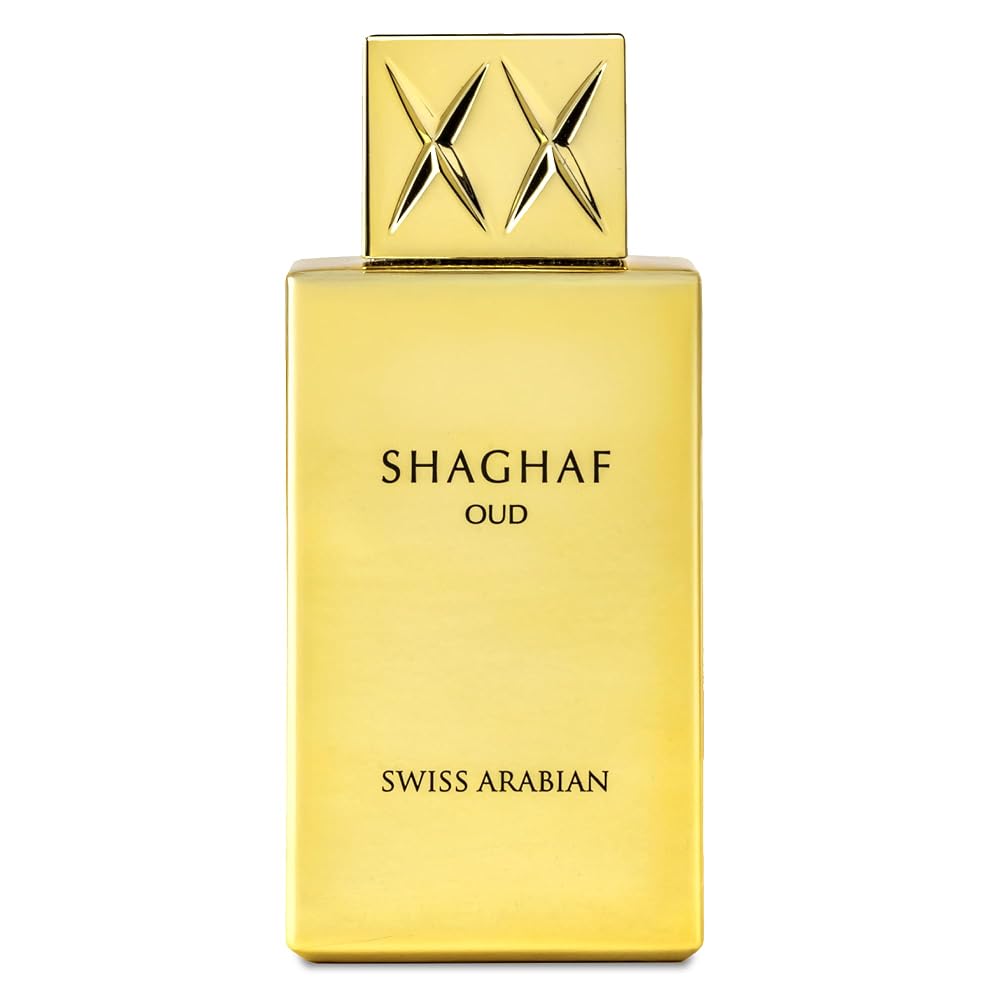 Swiss Arabian Shaghaf Oud perfume bottle on white background