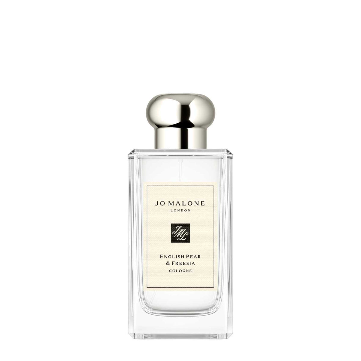 Jo Malone English Pear & Freesia Cologne bottle on white background