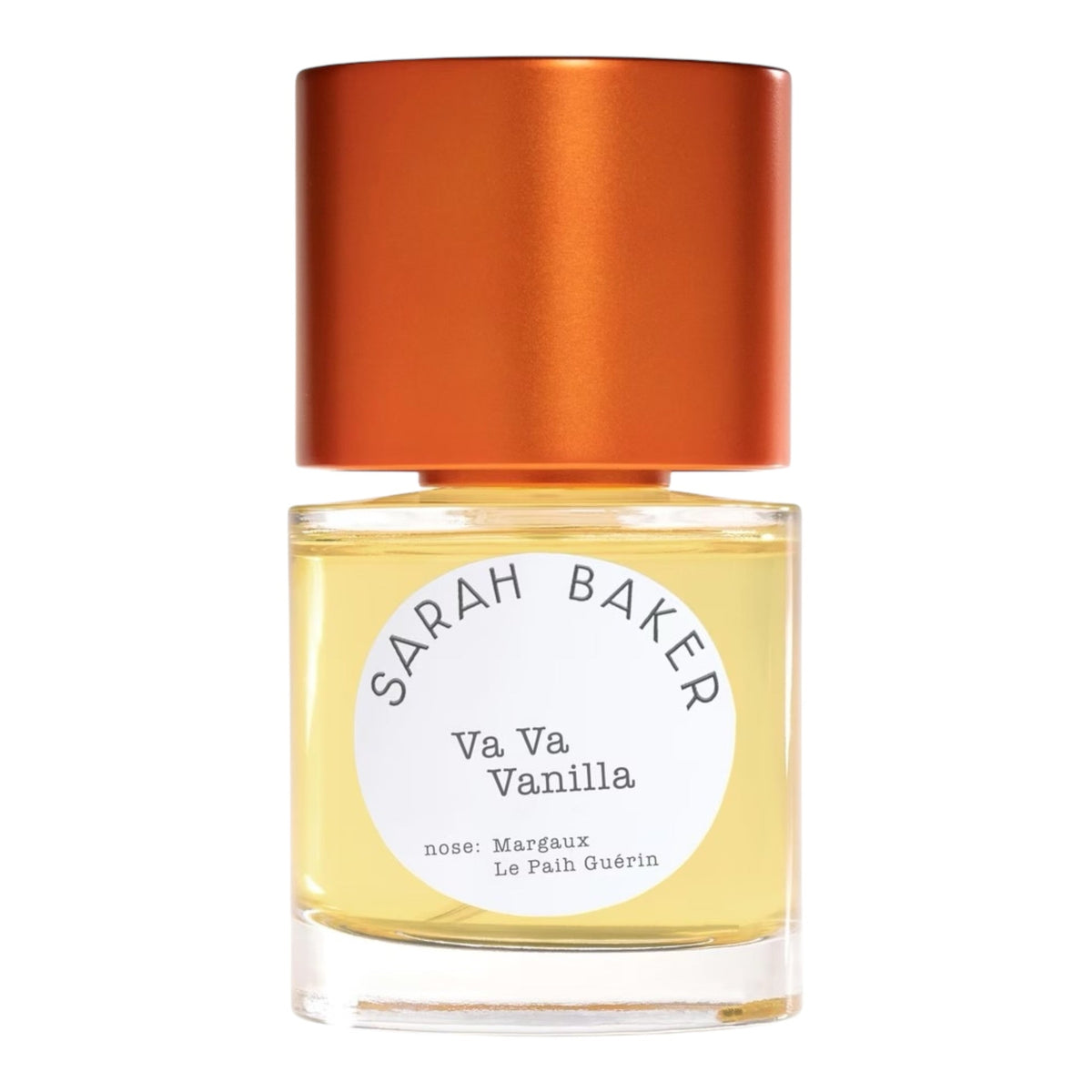 Sarah Baker Va Va Vanilla Eau de Parfum bottle on white background