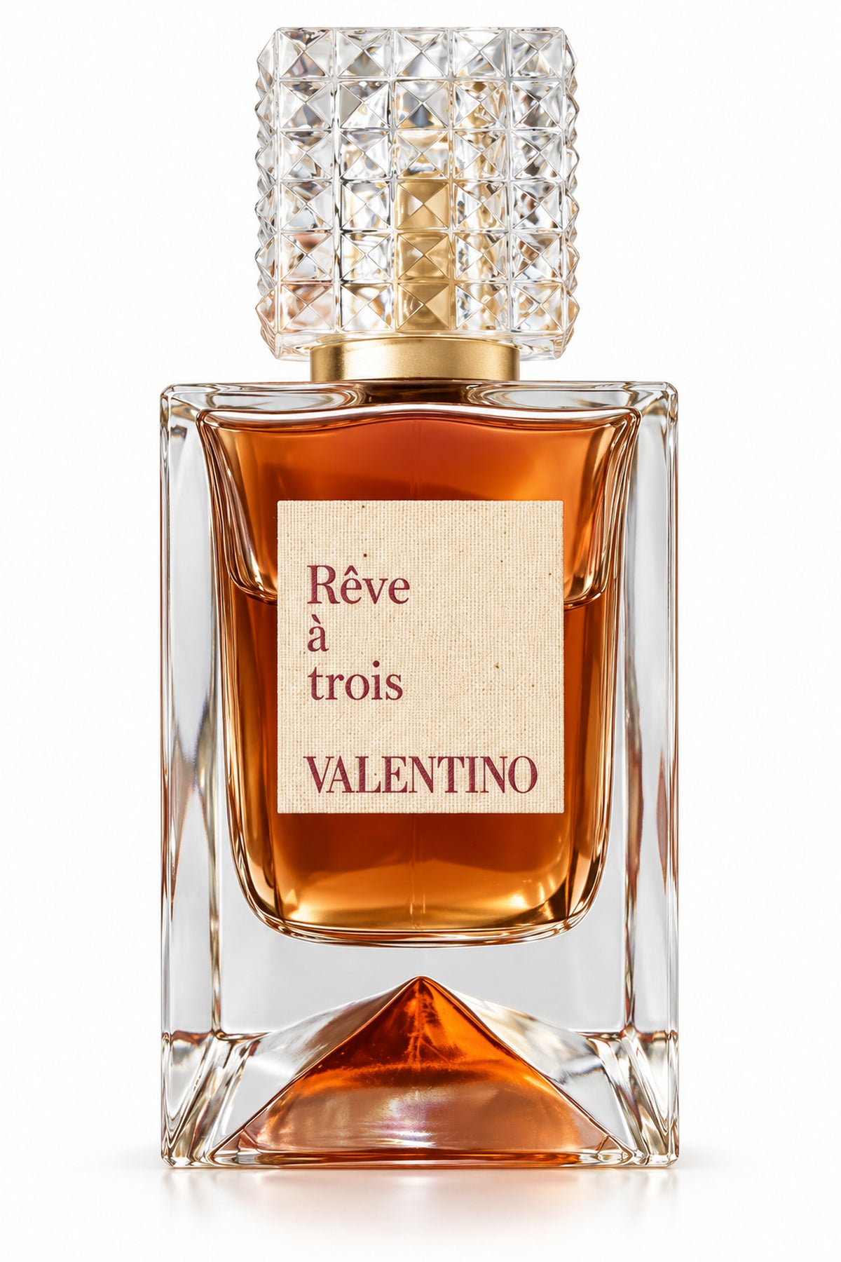 Valentino Rêve à Trois perfume bottle on a white background
